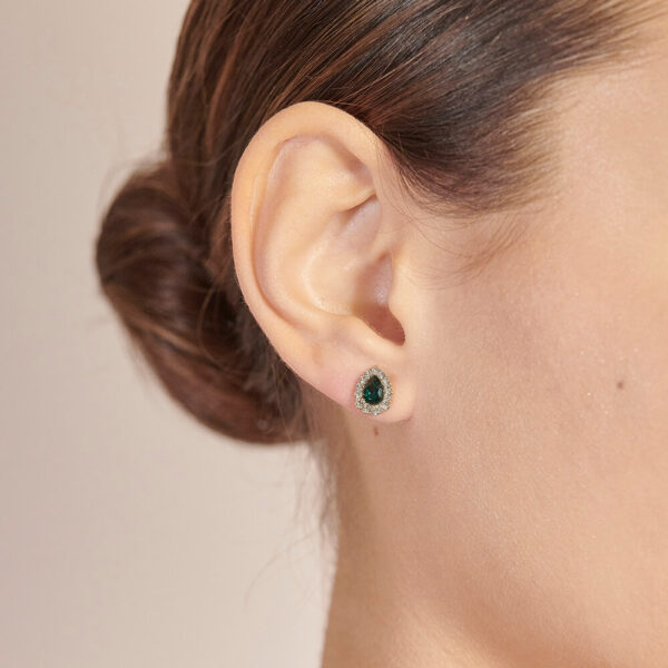 Lily and Rose-Amelie earrings – Emerald- Ορείχαλκος