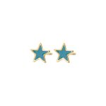 EDBLAD-Sky Studs Kids Blue παιδικό σκουλαρίκι-Επιχρυσωμένο ατσάλι 14Κ