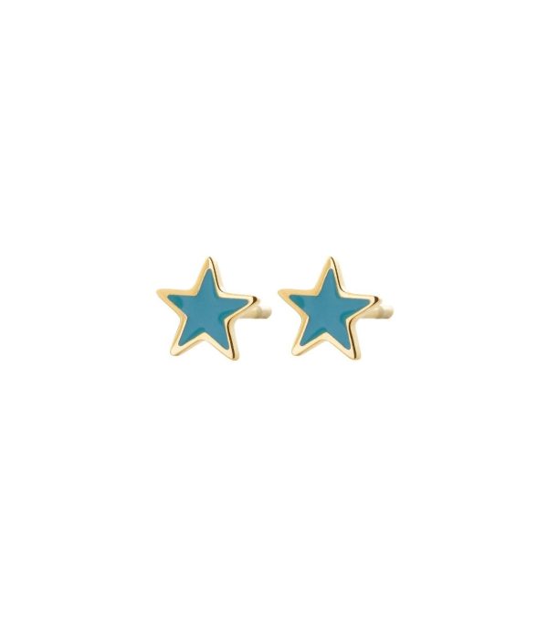 EDBLAD-Sky Studs Kids Blue παιδικό σκουλαρίκι-Επιχρυσωμένο ατσάλι 14Κ