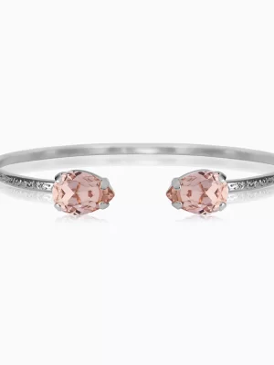 CAROLINE SVEDBOM-PETITE DROP BRACELET RHODIUM-VINTAGE ROSE-Επιροδιωμένος ορείχαλκος