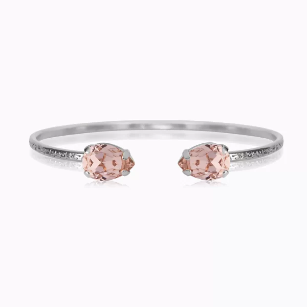 CAROLINE SVEDBOM-PETITE DROP BRACELET RHODIUM-VINTAGE ROSE-Επιροδιωμένος ορείχαλκος