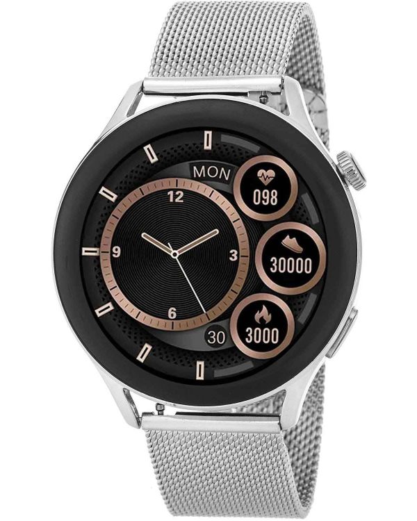 3GUYS- Smartwatch Silver Stainless Steel Bracelet-Ατσάλι