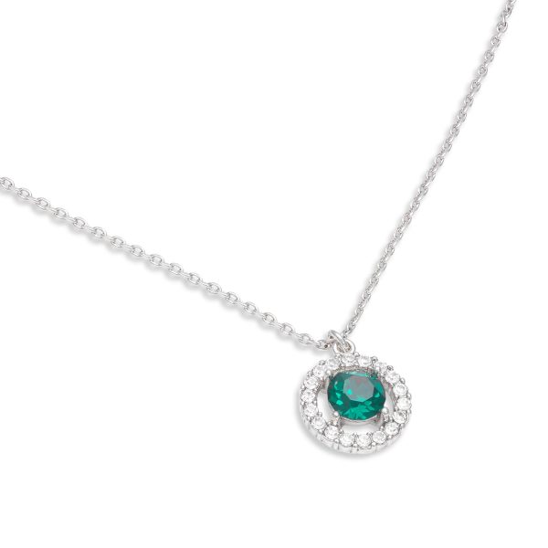 LILY AND ROSE-Miss Miranda necklace – Emerald (Silver)-Ορείχαλκος