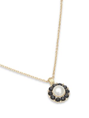 LILY AND ROSE-Sofia necklace – Ivory pearl / Jet (Gold)-Επιχρυσωμένος ορείχαλκος