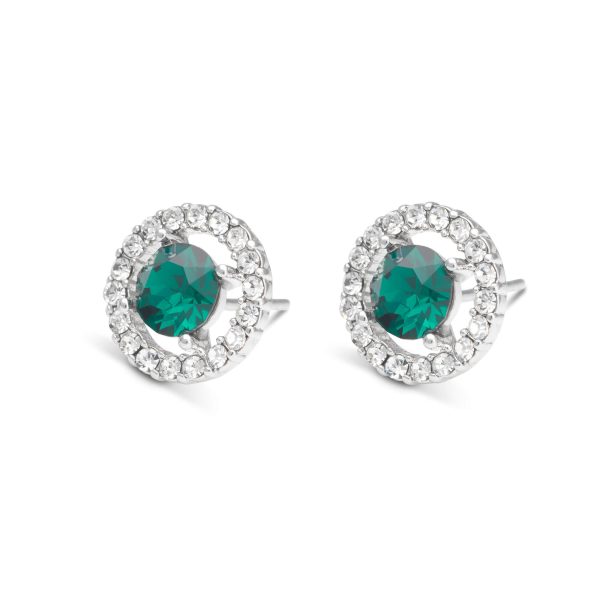LILY AND ROSE-Miss Miranda earrings – Emerald (Silver)-Ορείχαλκος
