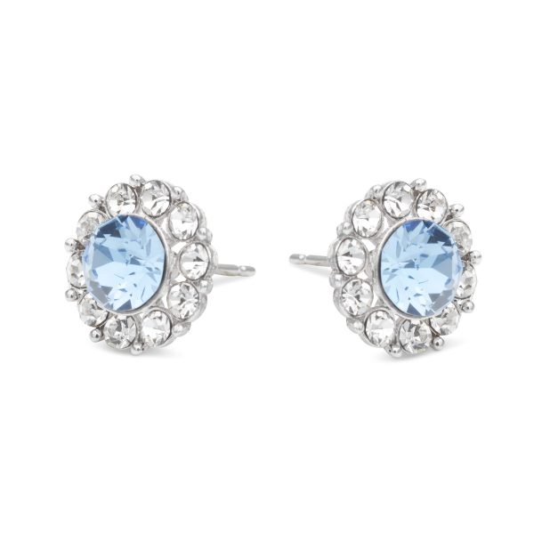 LILY AND ROSE-Miss Sofia earrings – Light sapphire-Ορείχαλκος