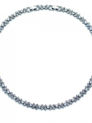 LEE COOPER-Crystals Two Tone Metallic Bracelet-Ατσάλι