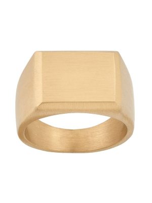 EDBLAD-Cole Signet Ring Matt Gold-Ανδρικό δαχτυλίδι ατσάλι 14K