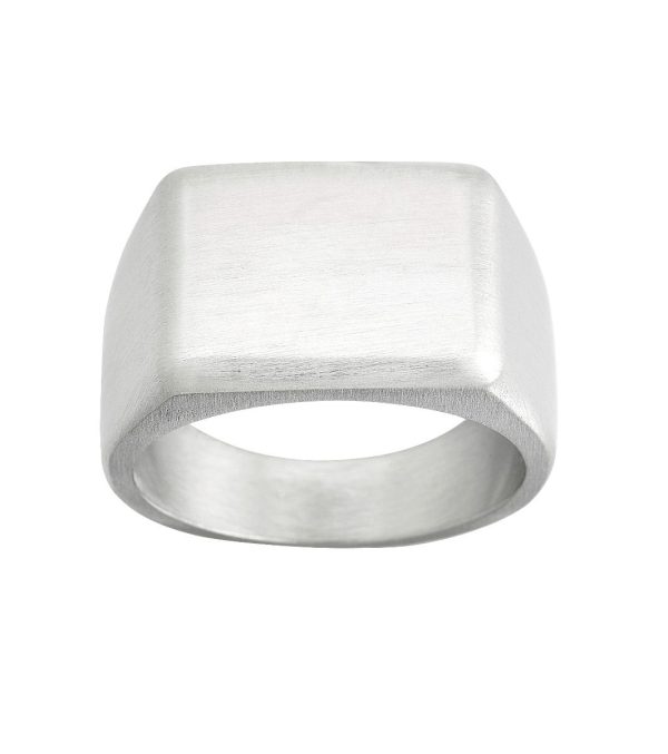 EDBLAD-Cole Signet Ring Matt Steel-Ανδρικό δαχτυλίδι ατσάλι