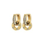EDBLAD-Ida Orbit Earrings Gold-Επιχρυσωμένο χειρουργικό ατσάλι 14Κ