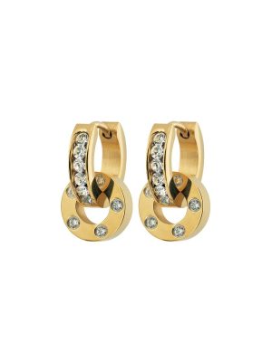 EDBLAD-Ida Orbit Earrings Gold-Επιχρυσωμένο χειρουργικό ατσάλι 14Κ
