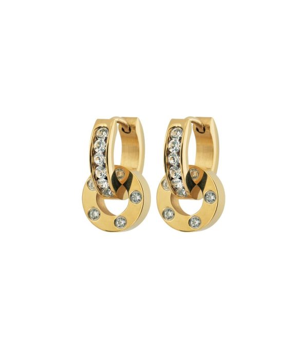 EDBLAD-Ida Orbit Earrings Gold-Επιχρυσωμένο χειρουργικό ατσάλι 14Κ