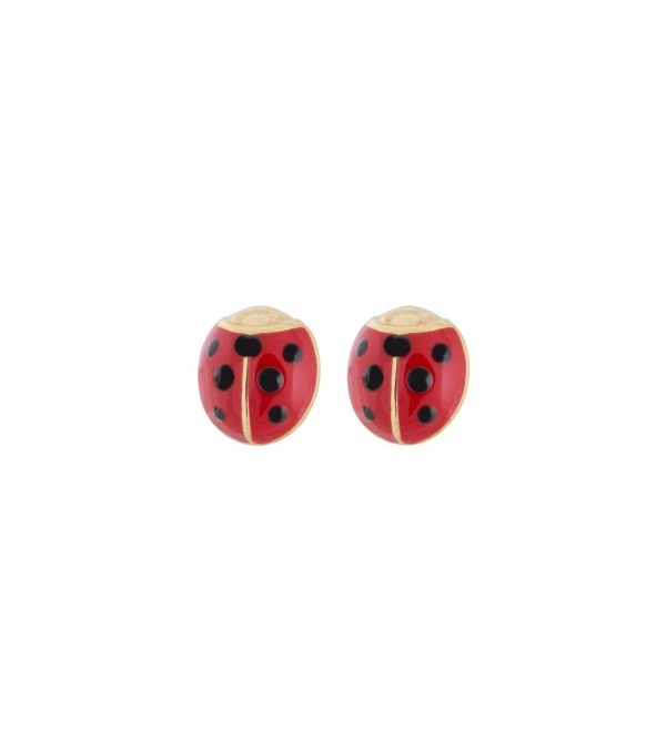 EDBLAD-Ladybug Studs Kids Gold-Παιδικά σκουλαρίκια από ατσάλι