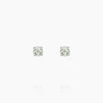 CAROLINE SVEDBOM-MINI STUD EARRINGS RHODIUM-CHRYSOLITE-Oρείχαλκος
