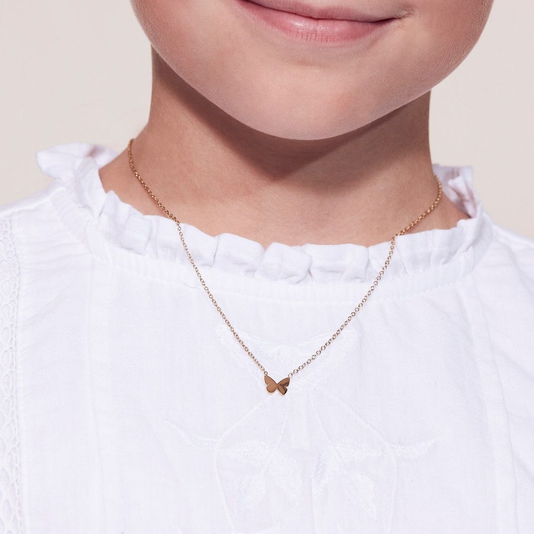 EDBLAD-Papillon Necklace Kids Gold-Επιχρυσωμένο χειρουργικό ατσάλι
