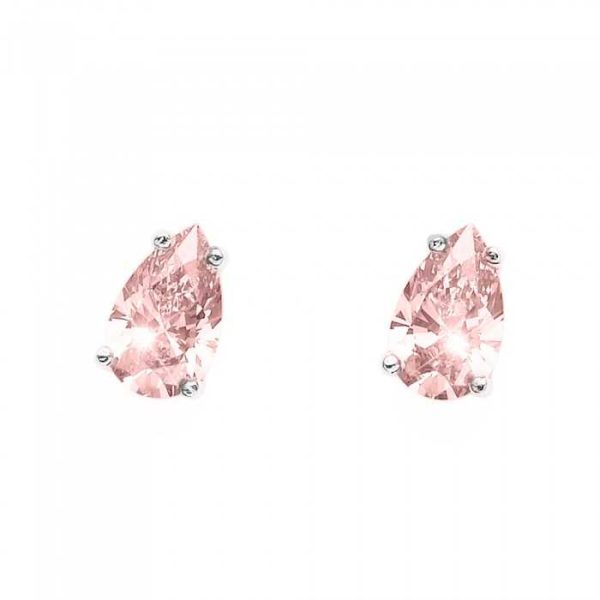 OLIVER WEBER- Σκουλαρίκια Earring Pear-Ασήμι με ροζ κρύσταλλο