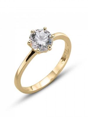 OLIVER WEBER – Δαχτυλίδι Ring Brilliancearge-Επιχρυσωμένο ασήμι