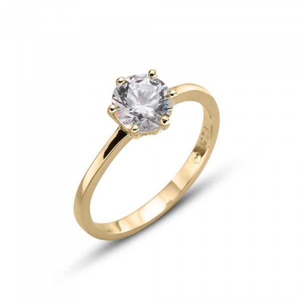 OLIVER WEBER – Δαχτυλίδι Ring Brilliancearge-Επιχρυσωμένο ασήμι