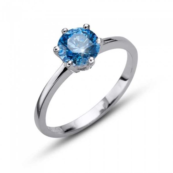 OLIVER WEBER- Δαχτυλίδι Ring Brilliancearge-Ασήμι με μπλε κρύσταλλο