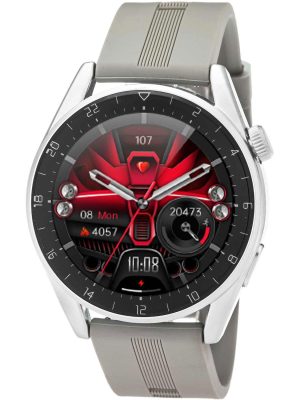3GUYS-Smartwatch Grey Silicone Strap-Ατσάλι