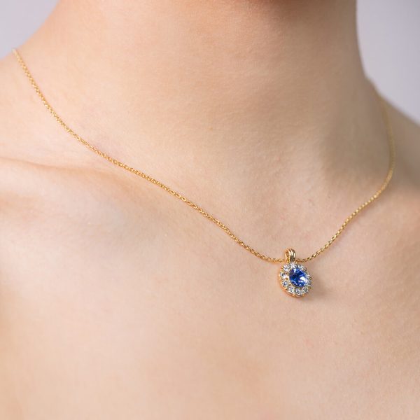 LILY AND ROSE-SOFIA NECKLACE – SAPPHIRE (GOLD)-Επιχρυσωμένος ορείχαλκος