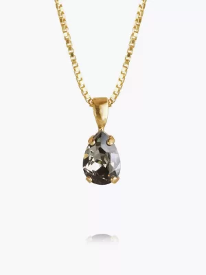 CAROLINE SVEDBOM-Petite Drop Necklace / Black Diamond-Επιχρυσωμένος ορείχαλκος 18Κ