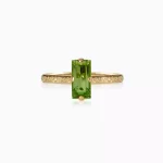 CAROLINE SVEDBOM-BAGUETTE RING GOLD-PERIDOT-Επιχρυσωμένος ορείχαλκος 18Κ