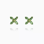 CAROLINE SVEDBOM-CRYSTAL STAR EARRINGS GOLD-PERIDOT-Επιχρυσωμένος ορείχαλκος 18Κ