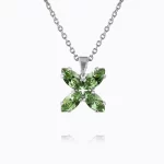 CAROLINE SVEDBOM-CRYSTAL STAR NECKLACE 50 RHODIUM-PERIDOT-Επιροδιωμένος ορειχαλκος