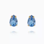 CAROLINE SVEDBOM-PETITE DROP STUD EARRINGS GOLD-LAPIS-Επιχρυσωμένος ορείχαλκος 18Κ
