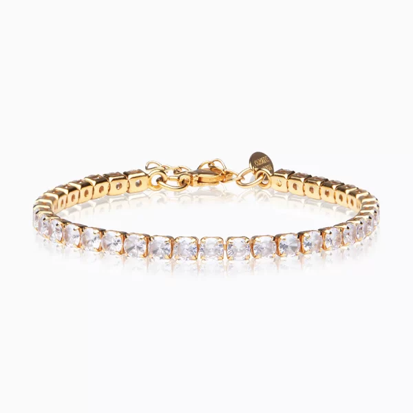 CAROLINE SVEDBOM-ZARA BRACELET GOLD-CRYSTAL-Επιχρυσωμένος ορείχαλκος 18Κ