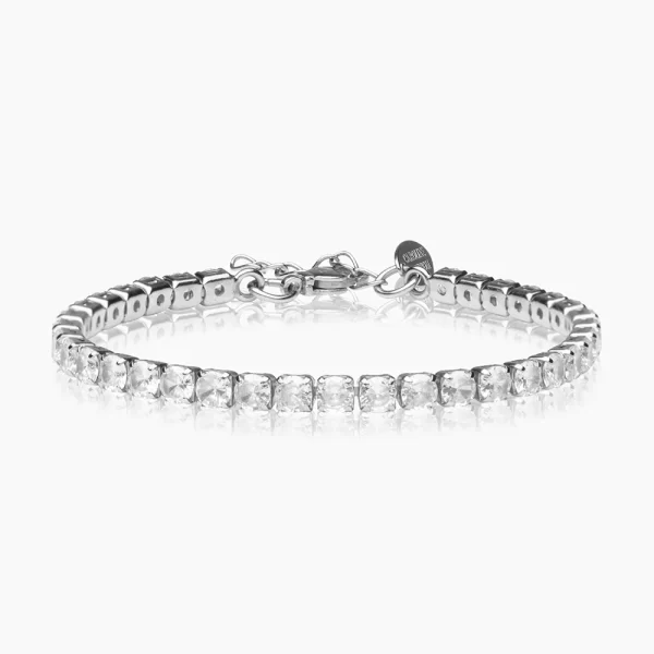 CAROLINE SVEDBOM-ZARA BRACELET RHODIUM-CRYSTAL-Ορείχαλκος