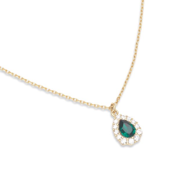 LILY AND ROSE-Amelie necklace – Emerald-Επιχρυσωμένος ορείχαλκος