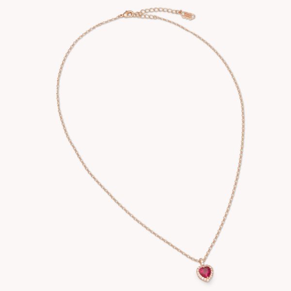 LILY AND ROSE-Delphine necklace – Pink ruby-Επιχρυσωμένος ορείχαλκος