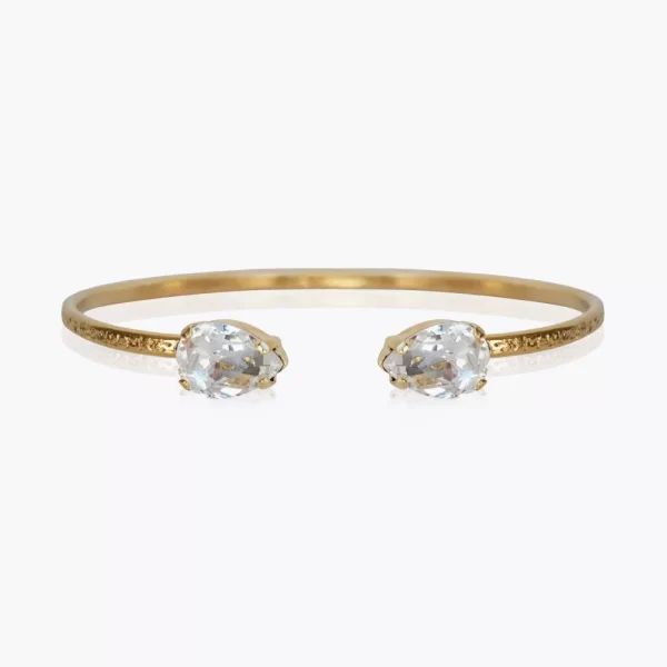 CAROLINE SVEDBOM-PETITE DROP BRACELET GOLD-CRYSTAL-Επιχρυσωμένος ορείχαλκος 18Κ