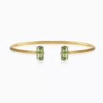 CAROLINE SVEDBOM-BAGUETTE BRACELET GOLD-PERIDOT-Επιχρυσωμένος ορείχαλκος 18Κ