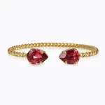 CAROLINE SVEDBOM-MINI DROP BRACELET GOLD-MULBERRY RED-Επιχρυσωμένος ορείχαλκος 18Κ