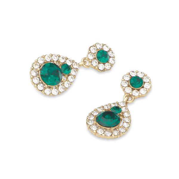LILY AND ROSE-Petite Sofia earrings – Emerald-Ορείχαλκος