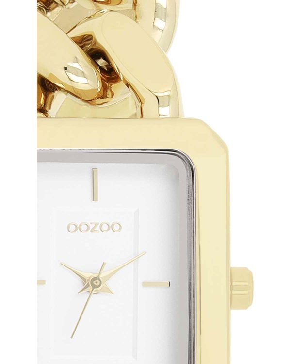 OOZOO-Timepieces Gold Metallic Bracelet-Ατσάλι