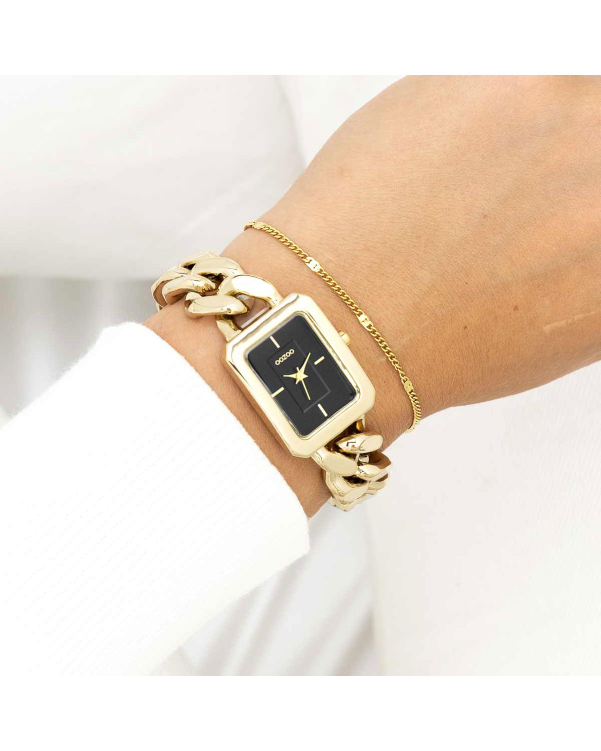 OOZOO-Timepieces Gold Metallic Bracelet-Ατσάλι