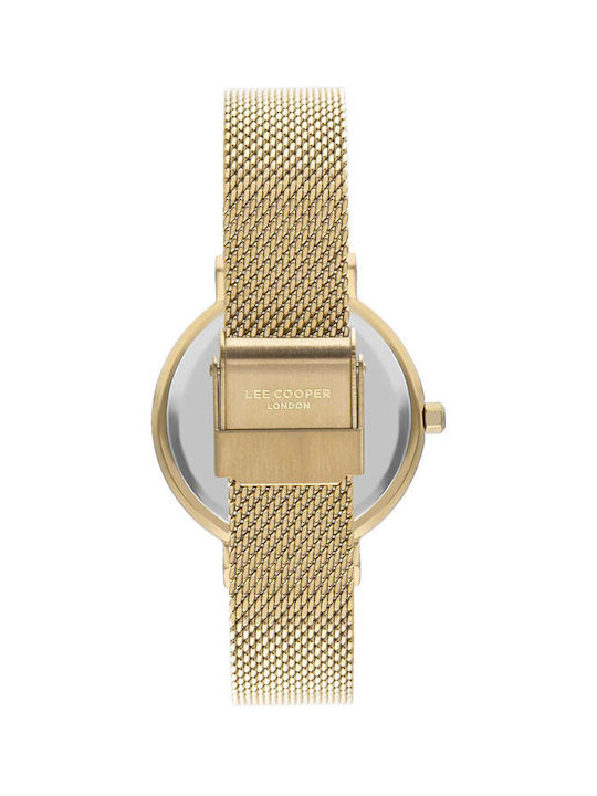 LEE COOPER-Metallic Bracelet Ρολόι με Χρυσό Μεταλλικό Μπρασελέ-Ατσάλι