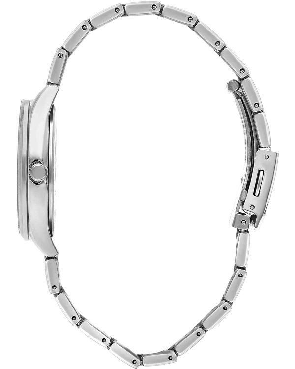 LEE COOPER-Crystals Silver Metallic Bracelet-Ατσάλι