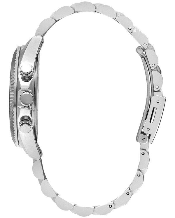 LEE COOPER-Silver Metallic Bracelet-Ατσάλι