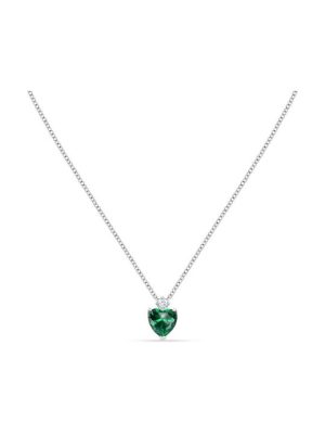 MORELLATO-Κολιέ με πράσινη πέτρα-Ασήμι 925