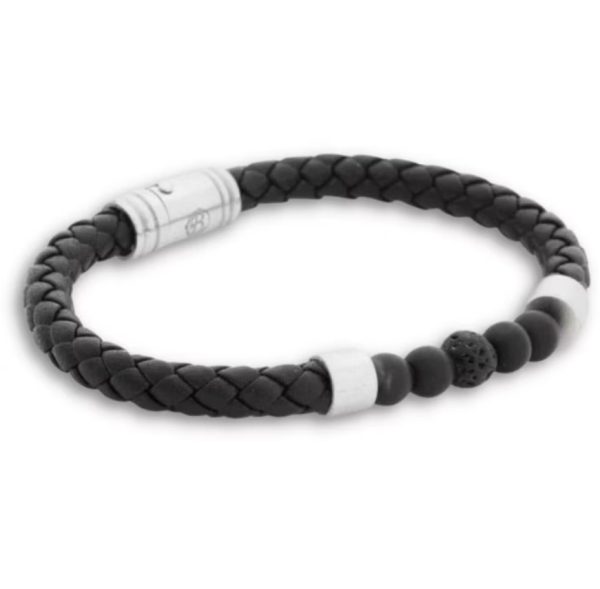 BILLGREN-Lorenzo | Leather bracelet-Ατσάλι/Δερματίνη