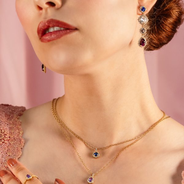 LILY AND ROSE-Laurie necklace - Sapphire-Ορείχαλκος - Image 3