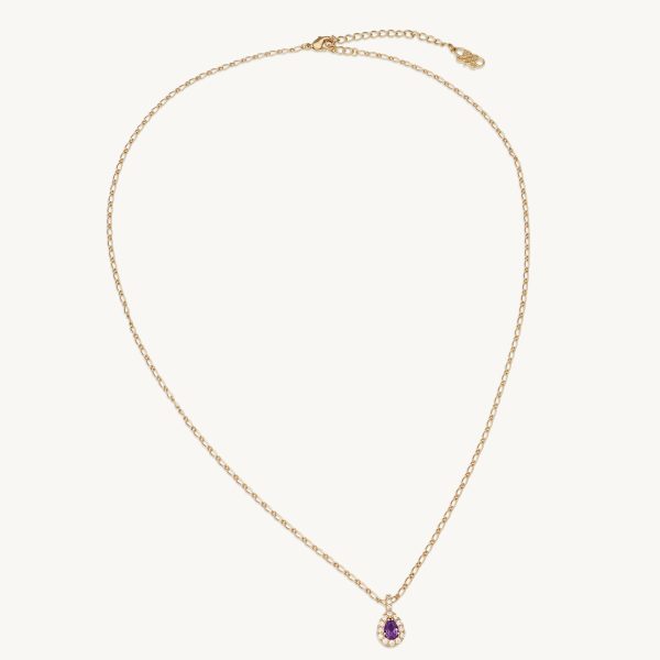 LILY AND ROSE-Bianca necklace – Amethyst-Ορείχαλκος