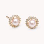 LILY AND ROSE-Colette pearl stud earrings - Rosaline-Ορείχαλκος