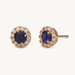 LILY AND ROSE-Laurie earrings - Sapphire-Ορείχαλκος