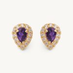 LILY AND ROSE-Bianca earrings - Amethyst-Ορείχαλκος